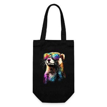 Furet Furet Putois Martre Belette Mignon Furet - Sac à bouteille - noir - Devant