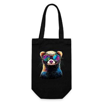 Furet Furet Putois Martre Belette Mignon Furet - Sac à bouteille - noir - Devant