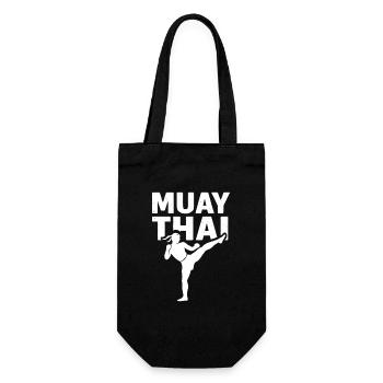Muay Thai Fighter - Gift Bag for Bottles - black - Front