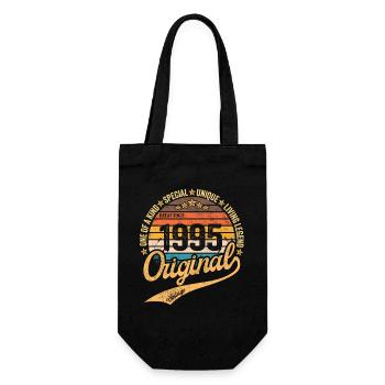 Retro Vintage born in 1995 Vintage 1995 - Gift Bag for Bottles - black - Front