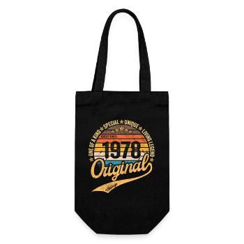 Rétro Vintage né en 1978 Millésime 1978 - Sac à bouteille - noir - Devant