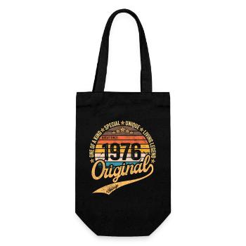 Retro Vintage born in 1976 Vintage 1976 - Gift Bag for Bottles - black - Front
