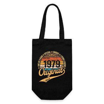 Rétro Vintage né en 1979 Millésime 1979 - Sac à bouteille - noir - Devant