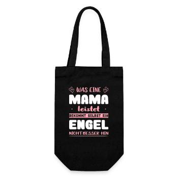 Mama Geschenke Geburtstag Mutter Weihnachten - Geschenkbeutel für Flaschen - Schwarz - Vorne