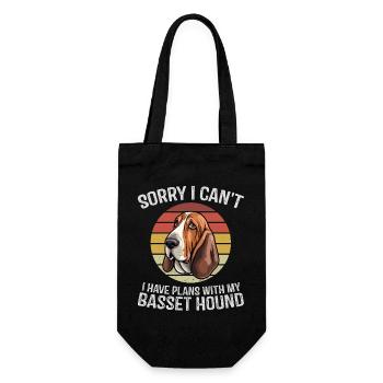 Basset Hound Apology Graphic Tee - Gift Bag for Bottles - black - Front
