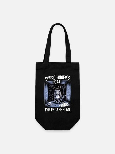 Schrödinger’s Cat – Escape Plan - Geschenkbeutel für Flaschen - Schwarz