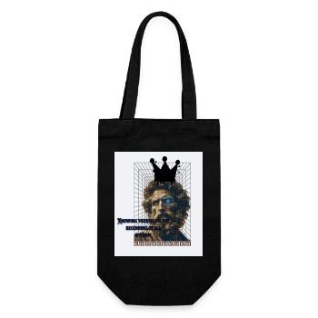 Self-knowledge – The origin of all wisdom - Gift Bag for Bottles - black - Front