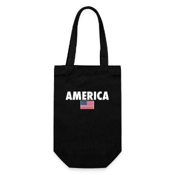 Amérique États-Unis Drapeau américain Amérique - Sac à bouteille - noir - Devant