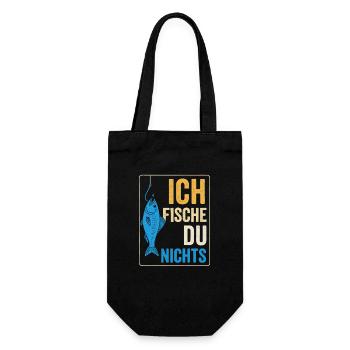 I fish – you don't fish - Gift Bag for Bottles - black - Front