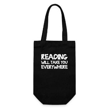 Reading Will Take You Everywhere - Geschenkbeutel für Flaschen - Schwarz - Vorne