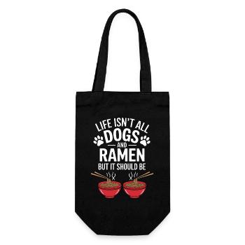 Ramen Chiens Anime Drôle Kawaii Ramen Cadeau - Sac à bouteille - noir - Devant