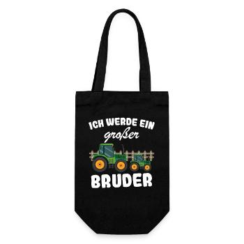 Nachwuchs Verkünden | Ich Werde Großer Bruder 2027 - Geschenkbeutel für Flaschen - Schwarz - Vorne