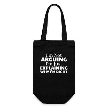 Je ne discute pas, j’explique simplement pourquoi j’ai raison - Sac à bouteille - noir - Devant