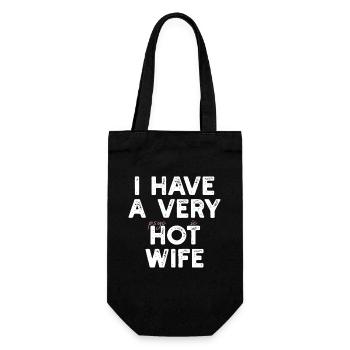 I Have A Very Psychotic Wife - Gift Bag for Bottles - black - Front