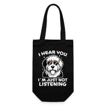 Old English Sheepdog Saying Joke Sheepdog Gift - Gift Bag for Bottles - black - Front