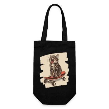 Chat de planche à roulettes - Sac à bouteille - noir - Devant