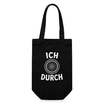 Ich dreh durch – Fahrrad - Geschenkbeutel für Flaschen - Schwarz - Vorne