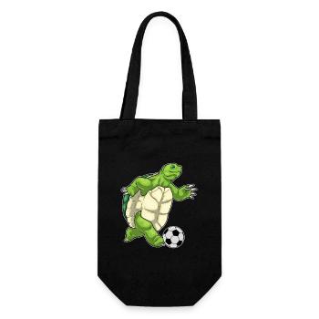 tortue joueur de football football - Sac à bouteille - noir - Devant