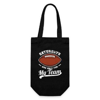 Saturdays are just for my team - Gift Bag for Bottles - black - Front