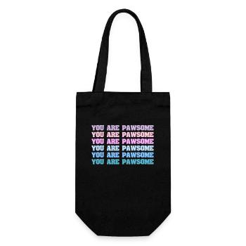 You Are Pawsome - Geschenkbeutel für Flaschen - Schwarz - Vorne