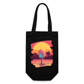 cream and cream scoop summer sunset - Gift Bag for Bottles - black - Front