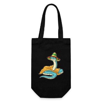 Snake Sombrero - Gift Bag for Bottles - black - Front