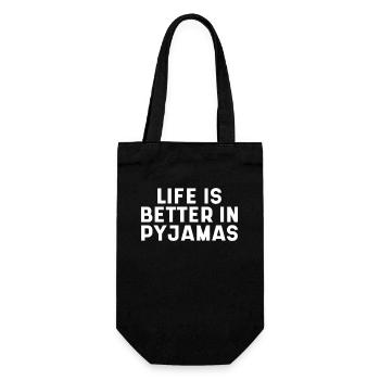 Life Is Better In Pyjamas - Gift Bag for Bottles - black - Front