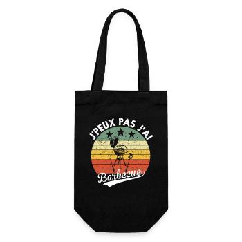 Vatertag Lustiges Barbecue Humor Papa Geschenk - Geschenkbeutel für Flaschen - Schwarz - Vorne