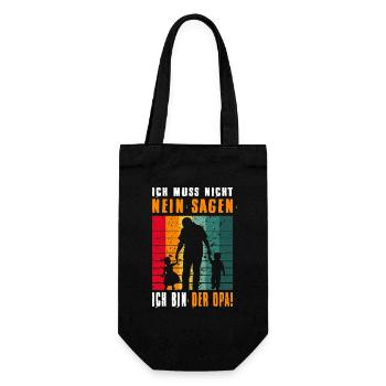 Bester Opa Der Welt Geschenk Großvater - Geschenkbeutel für Flaschen - Schwarz - Vorne
