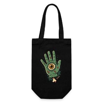 Main de zombie avec un œil - Sac à bouteille - noir - Devant