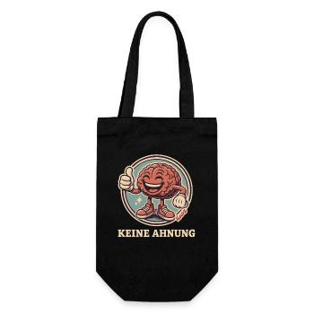 Keine Ahnung Gehirn - Geschenkbeutel für Flaschen - Schwarz - Vorne