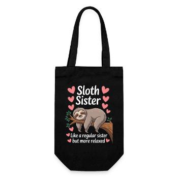 Sloth Saying, Sloths, Funny, Sloth Gift - Gift Bag for Bottles - black - Front