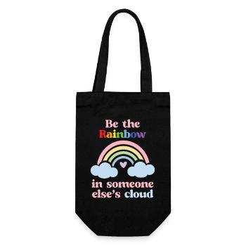 LGBTQ Pride Month - Be the Rainbow - Gift Bag for Bottles - black - Front