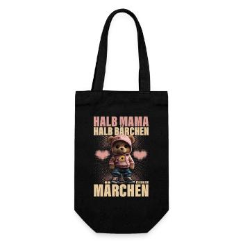 Demi-maman mi-ours conte de fées maman cadeau - Sac à bouteille - noir - Devant