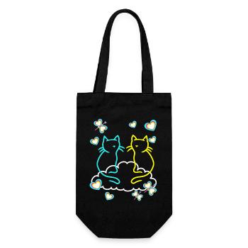 Rétro Chats Chat Enfants Filles Garçons Ados - Sac à bouteille - noir - Devant