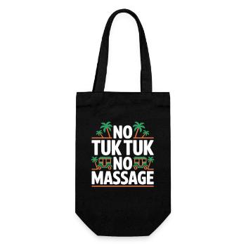 No Tuk Tuk No Massage Thailand Bali Backpacker - Geschenkbeutel für Flaschen - Schwarz - Vorne