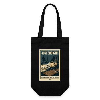 Simply snoring – nap of the century - Gift Bag for Bottles - black - Front