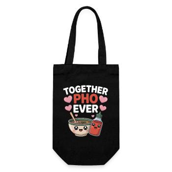 Together Pho Ever Vietnam Travel Noodle Soup Pho - Gift Bag for Bottles - black - Front