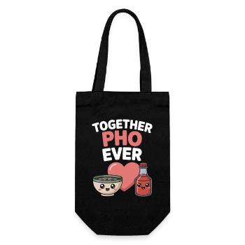 Together Pho Ever Vietnam Travel Noodle Soup Pho - Gift Bag for Bottles - black - Front