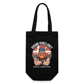 Viking Vibes Seulement Cool Dessin animé Danemark Vikings - Sac à bouteille - noir - Devant