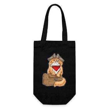 Coffre au trésor pirate du chat persan - Sac à bouteille - noir - Devant