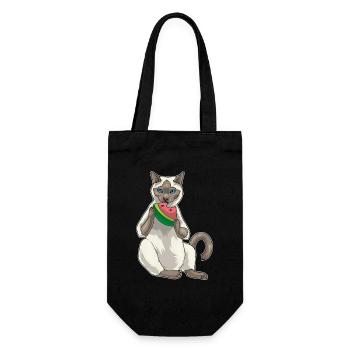 Siamese Cat Watermelon - Gift Bag for Bottles - black - Front