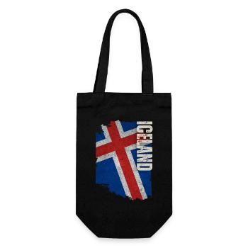 Drapeau vertical de l’Islande, j’aime l’Islande - Sac à bouteille - noir - Devant
