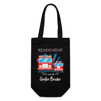 Announcing offspring | I'll be a big brother in 2027 - Gift Bag for Bottles - black - Front