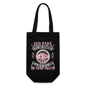 Individuelles Vatertagsgeschenk T-Shirt Design - Geschenkbeutel für Flaschen - Schwarz - Vorne