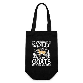 Sometimes i question my sanity - Geschenkbeutel für Flaschen - Schwarz - Vorne