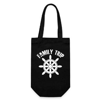 Cruise Trip Ship Family Trip vacation shirt - Gift Bag for Bottles - black - Front