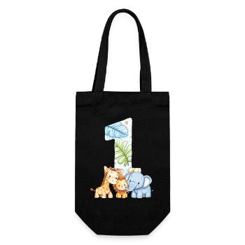 Jungle Animals Kids 1 Year Birthday Gift - Gift Bag for Bottles - black - Front