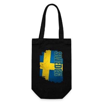 Drapeau vertical de la Suède, j’adore la Suède - Sac à bouteille - noir - Devant