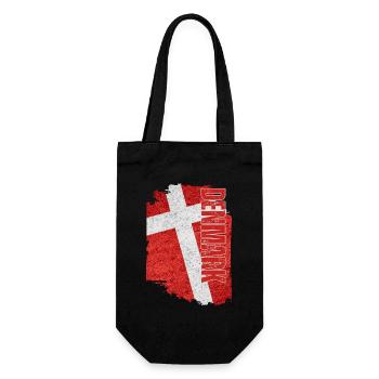 Drapeau vertical du Danemark, I Love Denmark - Sac à bouteille - noir - Devant